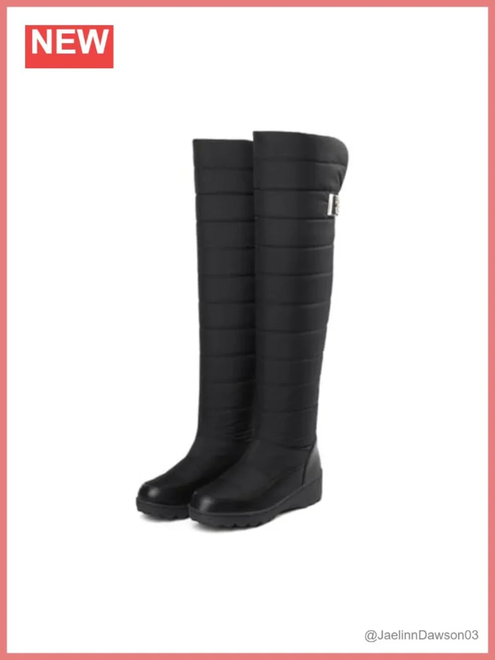 Women's Over The Knee Fur Lined Snow Boots Waterproof Thick Sole Winter